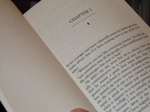 A photo of a book opened up to the first page of the first chapter