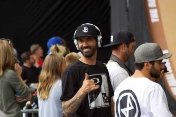 Bob Burnquist hanging out at X Games Minneapolis 2017.