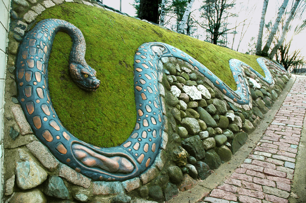 Caponi Art Park snake sculpture