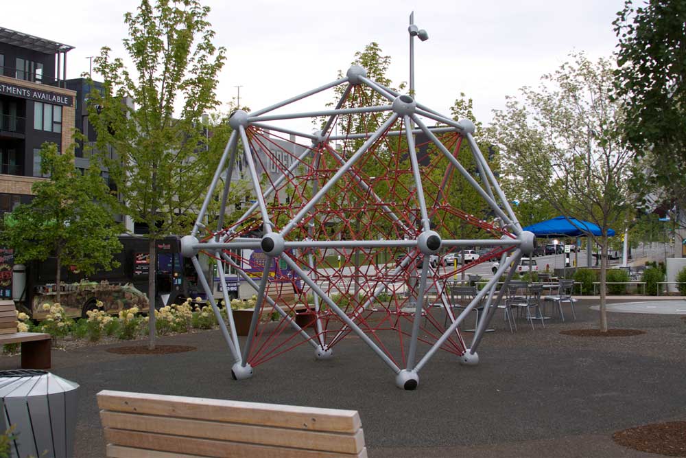 The jungle gym at Downtown East Commons in downtown Minneapolis.