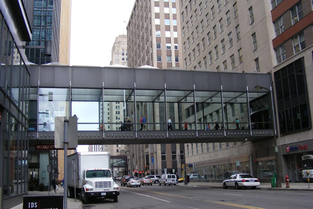 A skyway in downtown Minneapolis.