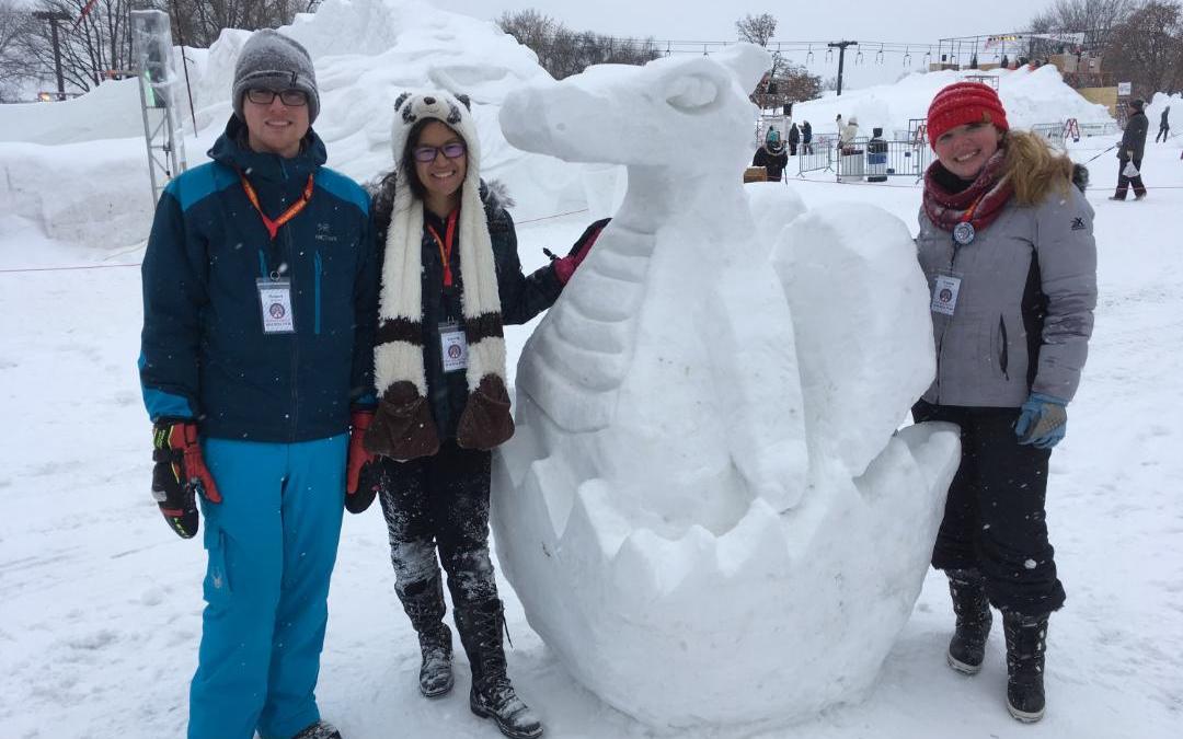 Wingin’ It at the Amateur Snow Sculpting Contest