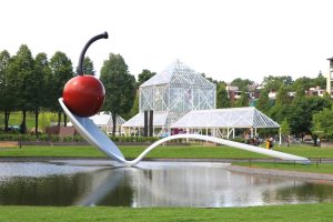 Spoonbridge and Cherry at the Minneapolis Sculpture Garden.