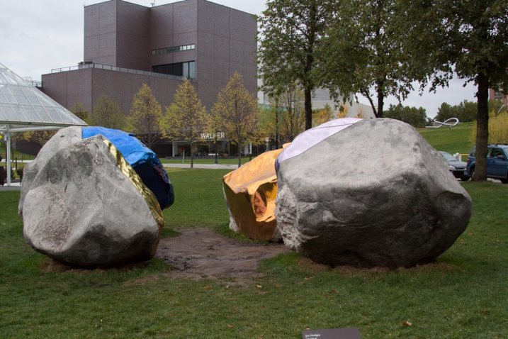 The Untitled rock sculpture at the Minneapolis Sculpture Garden.