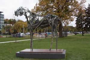 Woodrow at the Minneapolis Sculpture Garden.