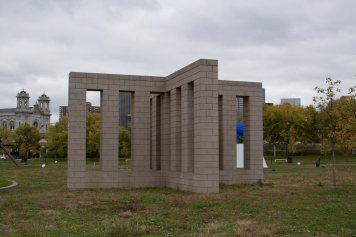 X with Columns at the Minneapolis Sculpture Garden.