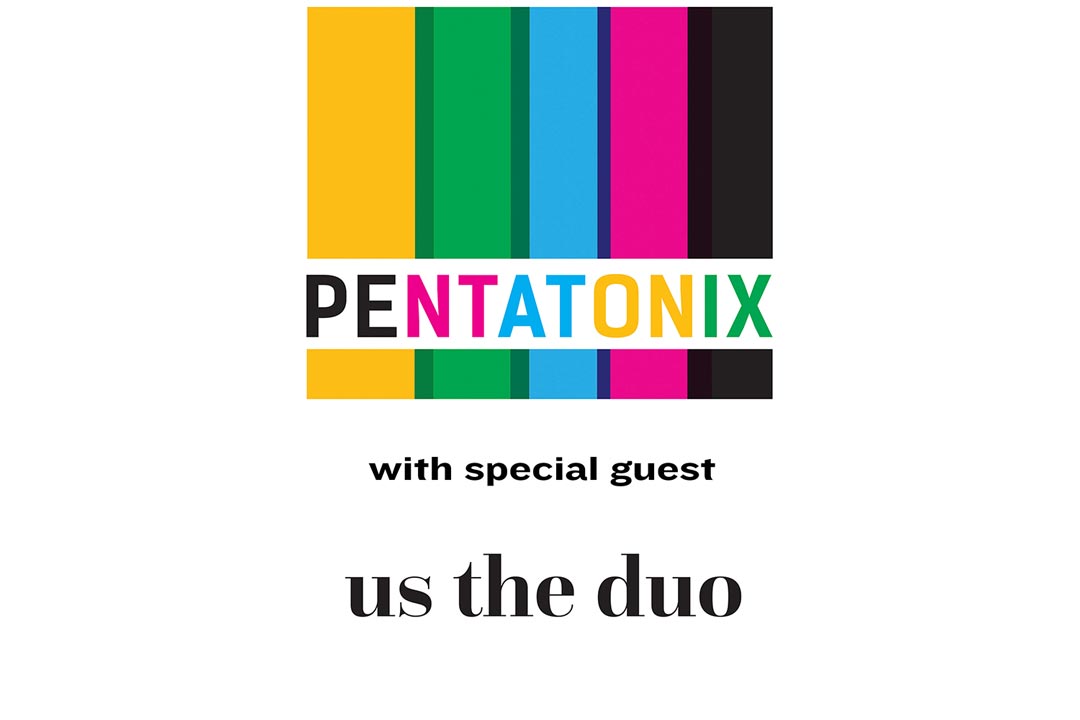 Pentatonix's multicolored logo.