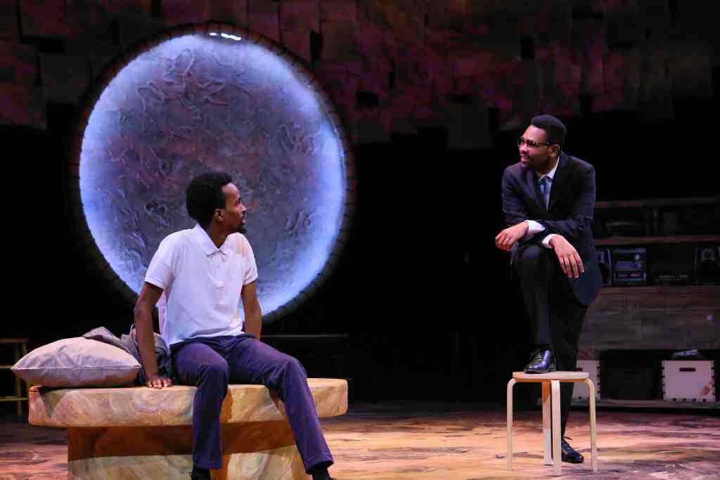A Crack in the Sky - MN History Theatre. From left to right, Hajji Ahmed and JuCoby Johnson.